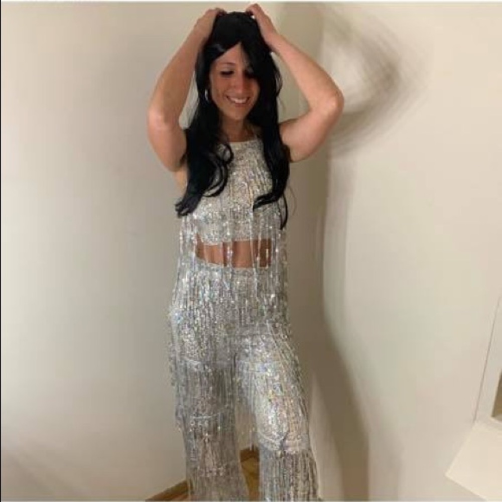 Sequin Silver Set!! Perfect for Halloween or Party